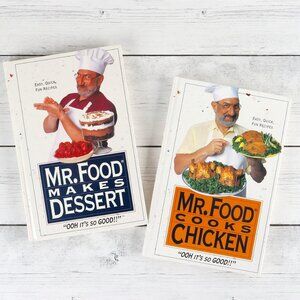 Set of 2 Cookbooks - Mr. Food Makes Dessert and Mr. Food Cooks Chicken